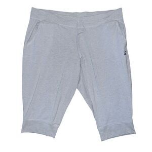 REEBOK Grey Drawstring Capri Sweat Pant Size 2X